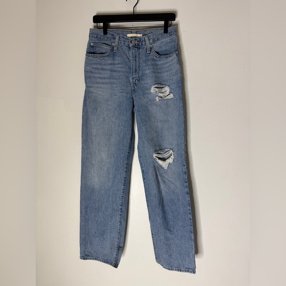 Levi’s 94 Baggy Wide Leg Jeans Size 27 X 31 Distressed